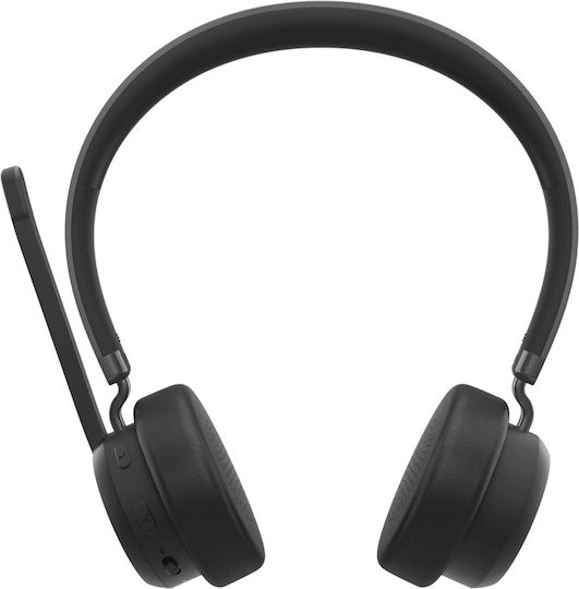Lenovo Wireless VoIP Headset Teams Auf dem Ohr Multimedia-Headsets mit Mikrofon und Verbindung Bluetooth / USB-A in Schwarz Farbe