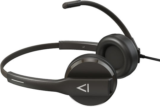 Creative HS-230 Auf dem Ohr Multimedia-Headsets mit Mikrofon und Verbindung 3,5 mm Klinke / USB-A in Schwarz Farbe
