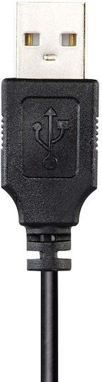 HAMA HS-USB300 On Ear Multimedia Ακουστικά με μικρόφωνο και σύνδεση USB-A