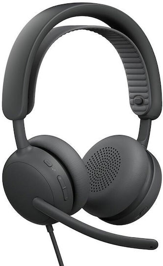 Logitech Zone 2 Teams Version Ασύρματα On Ear Multimedia Ακουστικά με μικρόφωνο και σύνδεση USB-A σε Γκρι χρώμα