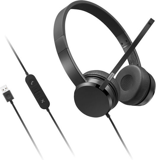Lenovo Headset Lenovo USBA Stereo OnEar On Ear Multimedia Ακουστικά με μικρόφωνο και σύνδεση USB-A