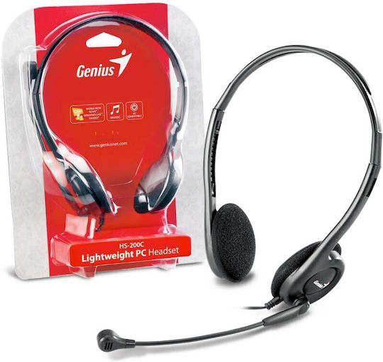 Genius HS-200C On Ear Căști Multimedia cu microfon și conexiune Jack de 3,5 mm