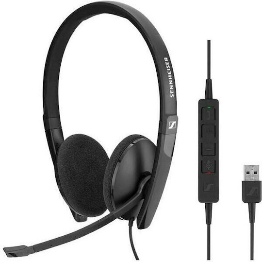 Epos Adapt 160 USB II На ушите / Надушници Мултимедийни слушалки с микрофон и връзка USB-A в Черен цвят