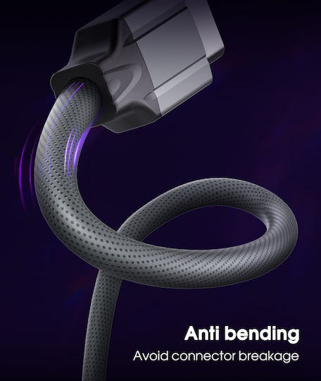 Ldnio USB 2.0 Cable USB-C male - USB-C 65W Γκρι 1m