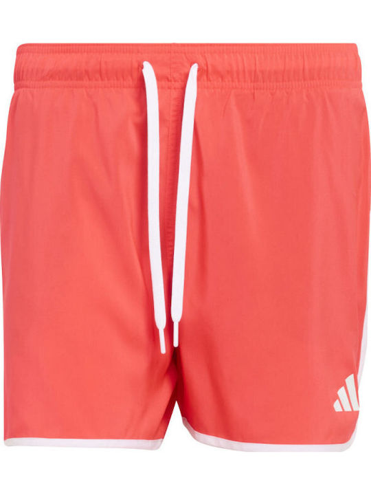 adidas Men's Swimwear Shorts Red with Patterns