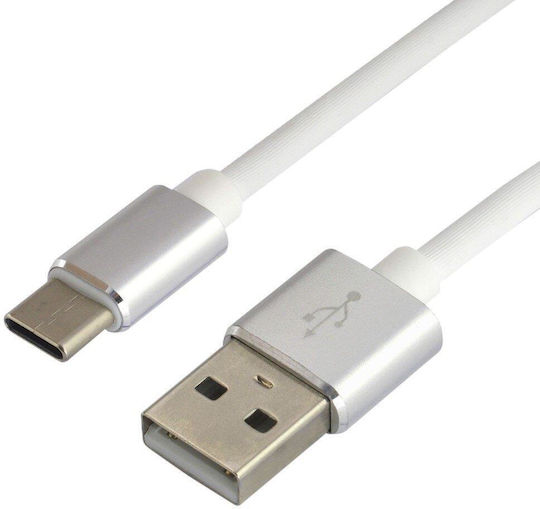 everActive Braided USB 2.0 Cable USB-C male - USB-A Λευκό 1m CBS-1CW