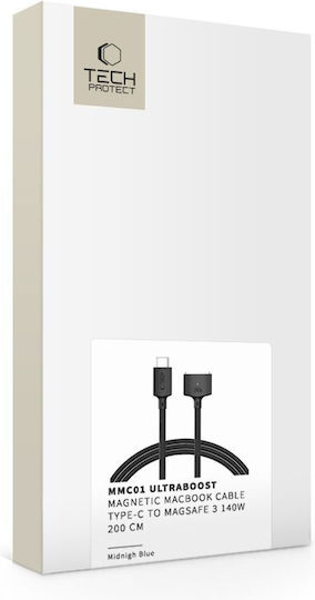 Tech-Protect Ultraboost Macbook Магнитен USB 2.0 Кабел USB-C мъжки - Magsafe 3 140W PD Син 2m