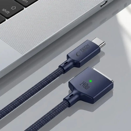 Tech-Protect Ultraboost Macbook Магнитен USB 2.0 Кабел USB-C мъжки - Magsafe 3 140W PD Син 2m