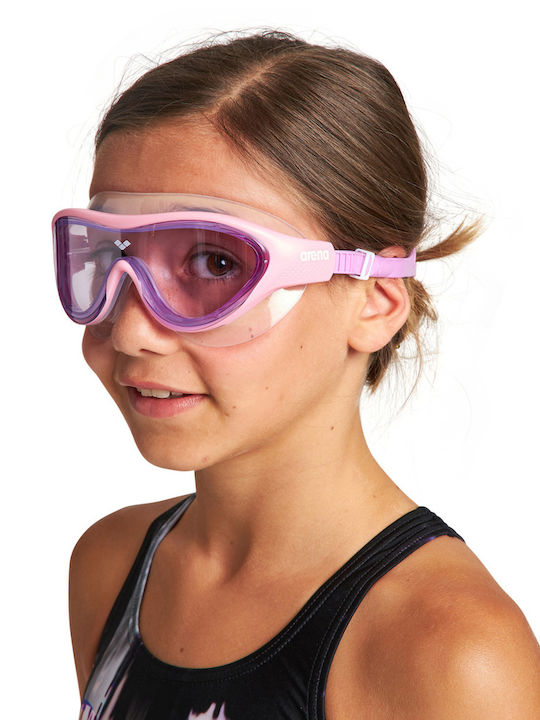 Arena One Mask Swimming Goggles Kids with Anti-Glare Lenses Purple