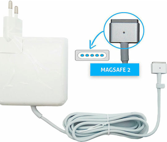 Power On Magsafe 2 Laptop Charger 85W 20V 4.25A for Apple with Detachable Power Cord