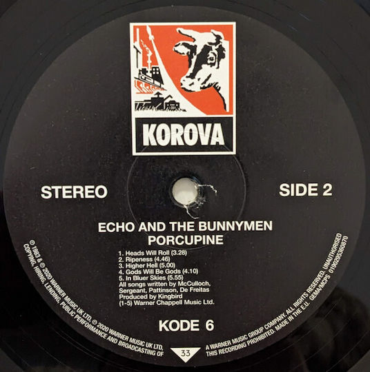 Echo & Bunnymen Porcupine 1 Vinyl