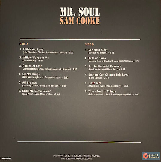 Sam Cooke Mr Soul Lp Vinyl