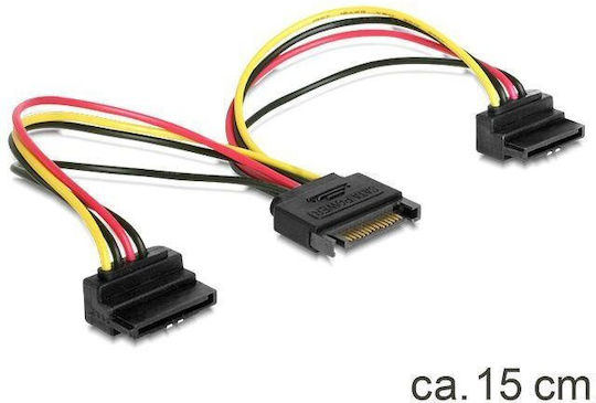 DeLock 15-Pin Sata - 15-Pin Sata Cable 0.15m Multicolour (60128)