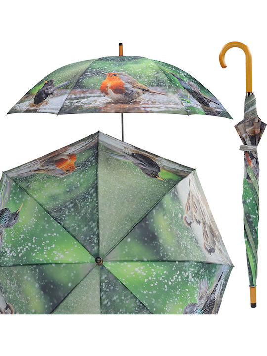 Esschert Design Umbrelă De Pluie Compactă Automată Albastră