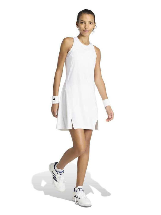 Καλοκαιρινό Mini Αθλητικό Φόρεμα Αμάνικο Lng White