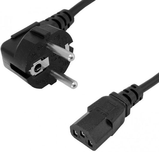 Powertech Schuko - Schuko Cable 2m Black CAB-P045