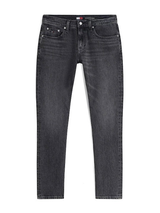 Men's Elastic Slim Fit Jeans Pants Black