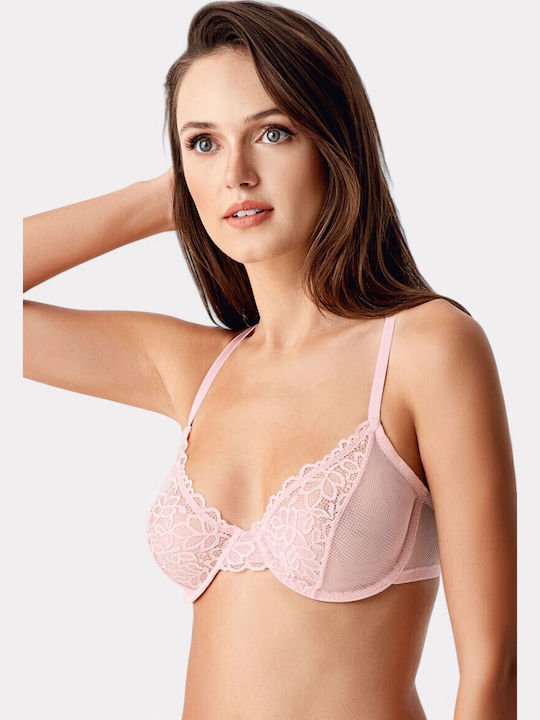 Pink Athletic Bra with Underwire