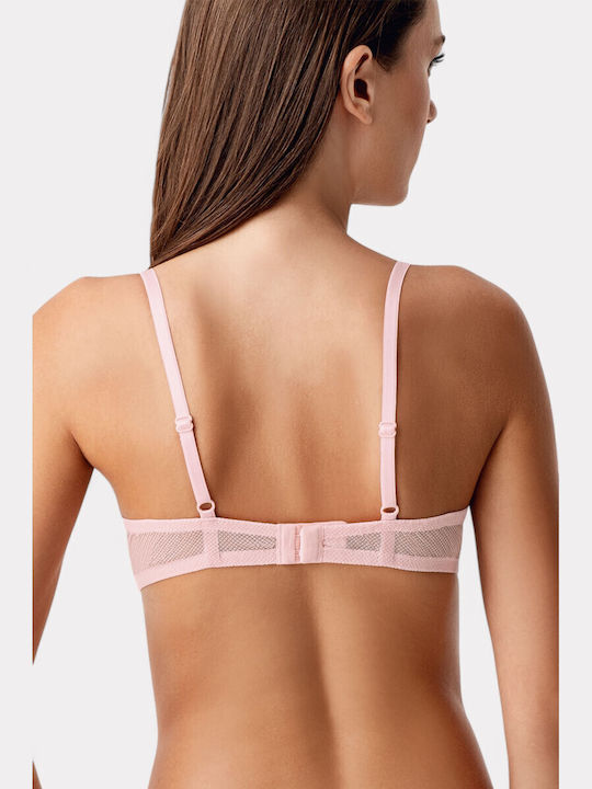 Pink Athletic Bra with Underwire