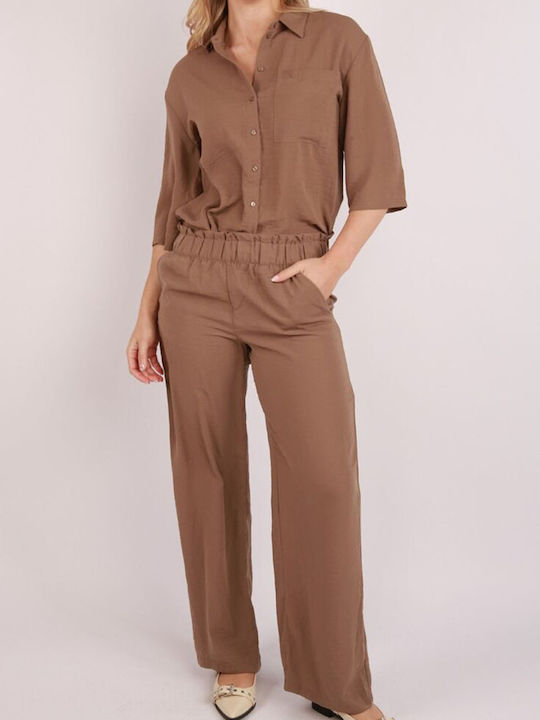 Women's Cardigan In Brown Colour
