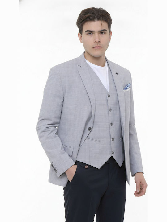 Summer Men’s Suit Jacket Slim Fit Grey