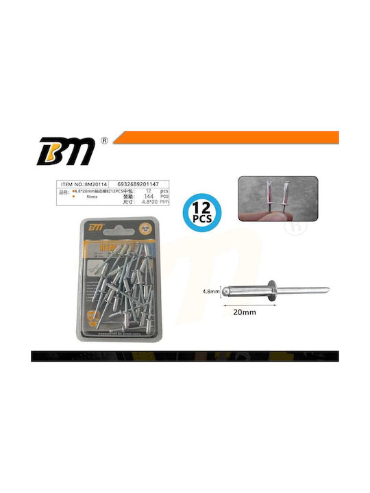 Nituri din aluminiu M4.8x20mm 12 bucăți