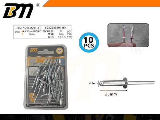 Tradesor Aluminium Nieten M4.8x25mm 10 Stück