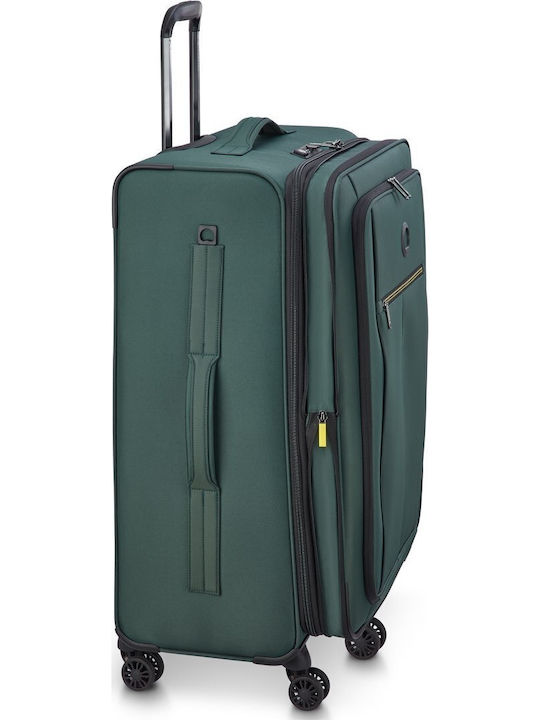 Delsey Dita Голям Куфар за Пътуване Зелен Височина 79см.