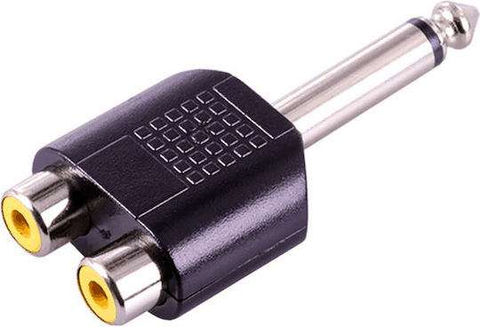 Proel AT240 Converter 6.3mm male to RCA 2x female 1pcs