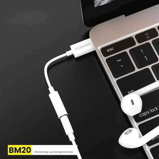 Foneng BM20 Converter Lightning male to 3.5mm female White 1pcs