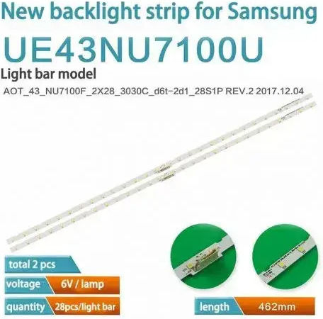 Samsung Ue43nu7100 Ledbar Set 2 Pcs