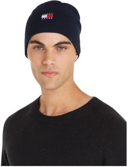 Unisex Beanie Strickmütze in Marineblau