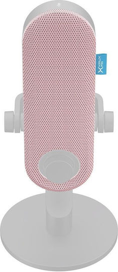Krux Pin Color Shield Μικρόφωνο Επιτραπέζιο σε Ροζ Χρώμα