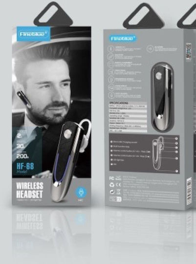 Fineblue HF-68 Earbud Bluetooth Handsfree Ακουστικό Μαύρο