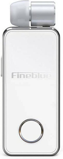 Fineblue F2 Pro In-ear Bluetooth Handsfree Ακουστικό Πέτου Λευκό