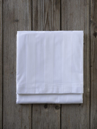 6 Pieces Hotel Sheet King Size 260x280 300 Thread Count Satin Stripe 4.5cm 100% Cotton Piqué