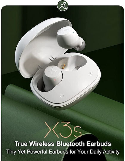 Edifier X3s In-ear Bluetooth Handsfree Ακουστικά με Αντοχή στον Ιδρώτα και Θήκη Φόρτισης Λευκά