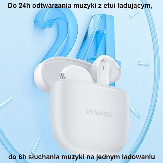 Awei T26 Pro In-ear Bluetooth Handsfree Ακουστικά με Θήκη Φόρτισης Μαύρα