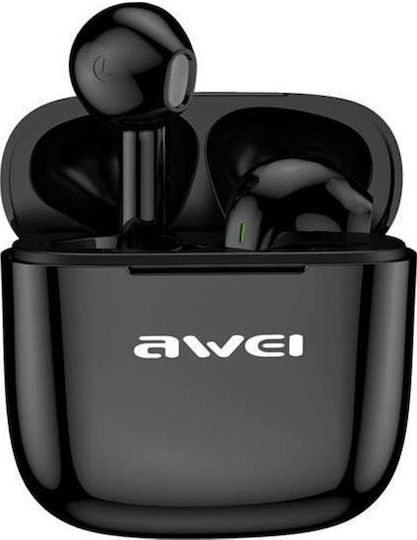 Awei T26 Pro In-ear Bluetooth Handsfree Ακουστικά με Θήκη Φόρτισης Μαύρα
