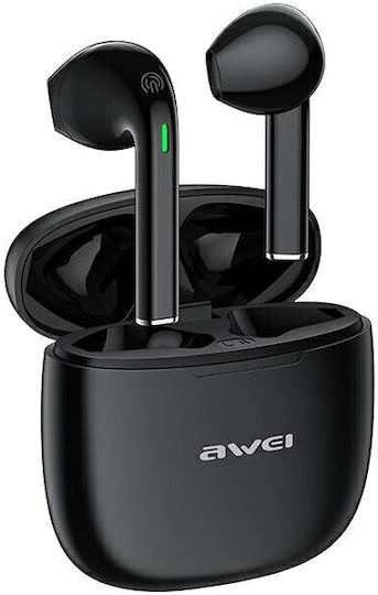 Awei T26 Pro In-ear Bluetooth Handsfree Ακουστικά με Θήκη Φόρτισης Μαύρα