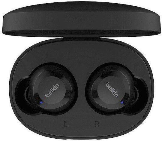 Belkin Soundform Bolt Earbud Bluetooth Handsfree Ακουστικά με Αντοχή στον Ιδρώτα και Θήκη Φόρτισης Μαύρα