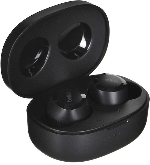Belkin Soundform Bolt Earbud Bluetooth Handsfree Ακουστικά με Αντοχή στον Ιδρώτα και Θήκη Φόρτισης Μαύρα