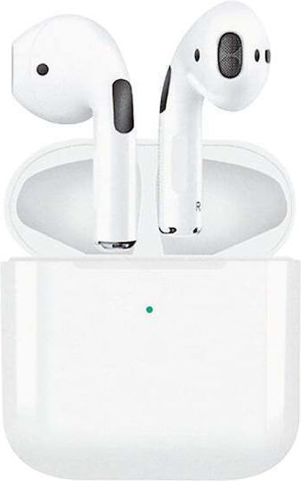 i15 Earbud Bluetooth Handsfree Ακουστικά με Θήκη Φόρτισης Λευκά