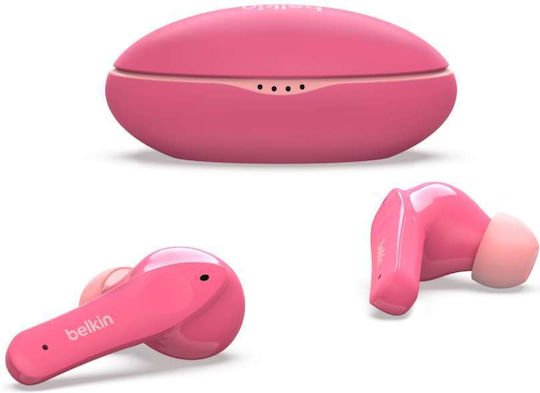 Belkin Soundform Nano In-ear Bluetooth Handsfree Ακουστικά με Αντοχή στον Ιδρώτα και Θήκη Φόρτισης Ροζ