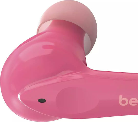 Belkin Soundform Nano In-ear Bluetooth Handsfree Ακουστικά με Αντοχή στον Ιδρώτα και Θήκη Φόρτισης Ροζ