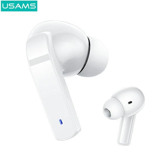 Usams BHULY06 In-ear Bluetooth Handsfree Ακουστικά με Θήκη Φόρτισης Λευκά