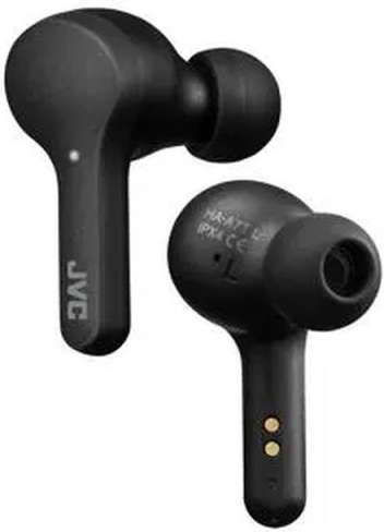 JVC HA-A7T In-Ear Bluetooth-Freisprecheinrichtung Kopfhörer mit Schweißresistenz und Ladeetui Schwarz