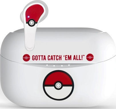 OTL Pokémon Poké ball In-ear Bluetooth Handsfree Earphones with Charging Case White