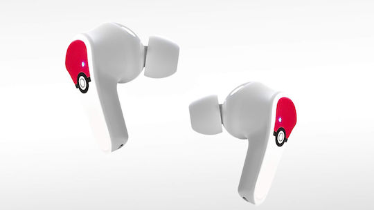 OTL Pokémon Poké ball In-ear Bluetooth Handsfree Earphones with Charging Case White