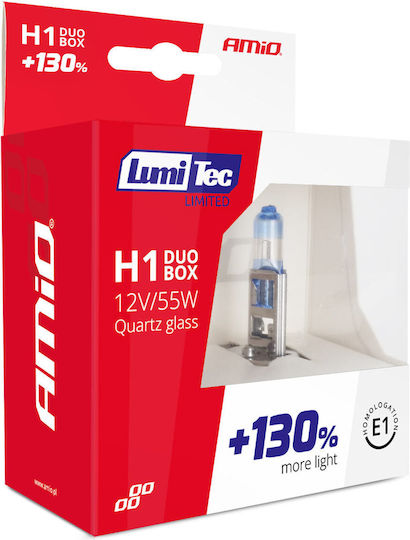Лампи Автомобила & Мотоциклета H1 Халогенни 4300К Неутрално бяло 12V 55W 2бр